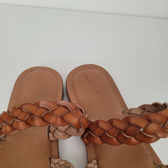 UNIVERSAL THREAD Braided Leather Slides Sandle Boho Western Cowgirl Size 9 - Picture 7 of 10